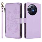 For TCL 50 NxtPaper / 50 Pro NxtPaper 5G Butterfly Love Flower Multi-card Zipper Wallet Leather Phone Case(Light Purple) - 2