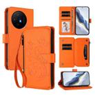 For TCL 50 XL / 50 XL NxtPaper 5G Butterfly Love Flower Multi-card Zipper Wallet Leather Phone Case(Orange) - 1
