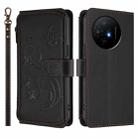 For TCL 50 XL / 50 XL NxtPaper 5G Butterfly Love Flower Multi-card Zipper Wallet Leather Phone Case(Black) - 2