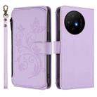 For TCL 50 XL / 50 XL NxtPaper 5G Butterfly Love Flower Multi-card Zipper Wallet Leather Phone Case(Light Purple) - 2