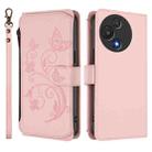For TCL 60 5G Butterfly Love Flower Multi-card Zipper Wallet Leather Phone Case(Pink) - 2