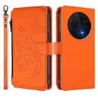 For TCL 60 NxtPaper Butterfly Love Flower Multi-card Zipper Wallet Leather Phone Case(Orange) - 2