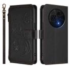 For TCL 60 NxtPaper Butterfly Love Flower Multi-card Zipper Wallet Leather Phone Case(Black) - 2