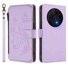 For TCL 60 NxtPaper Butterfly Love Flower Multi-card Zipper Wallet Leather Phone Case(Light Purple) - 2