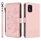 For TCL 502 Butterfly Love Flower Multi-card Zipper Wallet Leather Phone Case(Pink) - 2