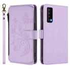 For TCL Stylus 5G Butterfly Love Flower Multi-card Zipper Wallet Leather Phone Case(Light Purple) - 2