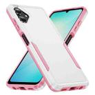 For Samsung Galaxy A06 4G / 5G Pioneer Armor Heavy Duty PC + TPU Phone Case(White+Pink) - 1