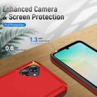 For Samsung Galaxy A06 4G / 5G Pioneer Armor Heavy Duty PC + TPU Phone Case(Red+Black) - 3