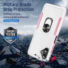 For Samsung Galaxy A06 4G / 5G Pioneer Armor Heavy Duty PC + TPU Phone Case with Holder(White+Pink) - 2