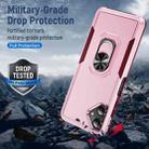 For Samsung Galaxy A06 4G / 5G Pioneer Armor Heavy Duty PC + TPU Phone Case with Holder(Pink+Rose Red) - 2