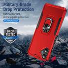 For Samsung Galaxy A06 4G / 5G Pioneer Armor Heavy Duty PC + TPU Phone Case with Holder(Red+Black) - 2