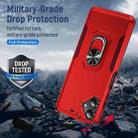 For Samsung Galaxy A06 4G / 5G Pioneer Armor Heavy Duty PC + TPU Phone Case with Holder(Red+Rose Red) - 2