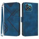 For Oukitel C53 Line Pattern Skin Feel Leather Phone Case(Royal Blue) - 1