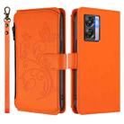 For Realme V23 / Narzo 50 Butterfly Love Flower Multi-card Zipper Wallet Leather Phone Case(Orange) - 2