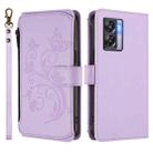 For Realme V23 / Narzo 50 Butterfly Love Flower Multi-card Zipper Wallet Leather Phone Case(Light Purple) - 2
