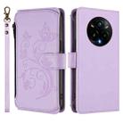 For Realme 14 Pro+ 5G Butterfly Love Flower Multi-card Zipper Wallet Leather Phone Case(Light Purple) - 2