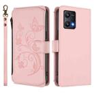 For Realme 9 Pro 5G Global / 9 5G EU Butterfly Love Flower Multi-card Zipper Wallet Leather Phone Case(Pink) - 2