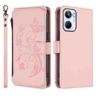 For Realme 10 4G Global Butterfly Love Flower Multi-card Zipper Wallet Leather Phone Case(Pink) - 2