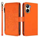 For Realme 10 Pro 5G Butterfly Love Flower Multi-card Zipper Wallet Leather Phone Case(Orange) - 2