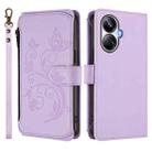 For Realme 10 Pro+ 5G Butterfly Love Flower Multi-card Zipper Wallet Leather Phone Case(Light Purple) - 2