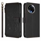 For Realme 11 5G Global / C67 5G India Butterfly Love Flower Multi-card Zipper Wallet Leather Phone Case(Black) - 2