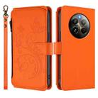 For Realme 13 / 12 4G / P1 5G Global Butterfly Love Flower Multi-card Zipper Wallet Leather Phone Case(Orange) - 2