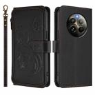 For Realme 13 / 12 4G / P1 5G Global Butterfly Love Flower Multi-card Zipper Wallet Leather Phone Case(Black) - 2
