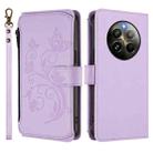 For Realme 13 / 12 4G / P1 5G Global Butterfly Love Flower Multi-card Zipper Wallet Leather Phone Case(Light Purple) - 2