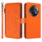 For Realme 13+ 5G Global Butterfly Love Flower Multi-card Zipper Wallet Leather Phone Case(Orange) - 2