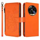For Realme 13 Pro / 13 Pro+ 5G Global Butterfly Love Flower Multi-card Zipper Wallet Leather Phone Case(Orange) - 2