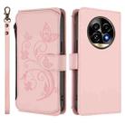 For Realme 13 Pro / 13 Pro+ 5G Global Butterfly Love Flower Multi-card Zipper Wallet Leather Phone Case(Pink) - 2