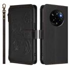 For Realme 14 Pro+ 5G Global Butterfly Love Flower Multi-card Zipper Wallet Leather Phone Case(Black) - 2