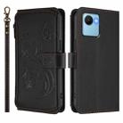 For Realme C30 4G / C30s / Narzo 50i Butterfly Love Flower Multi-card Zipper Wallet Leather Phone Case(Black) - 2