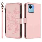 For Realme C30 4G / C30s / Narzo 50i Butterfly Love Flower Multi-card Zipper Wallet Leather Phone Case(Pink) - 2