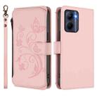 For Realme C33 2023 / 2022 Butterfly Love Flower Multi-card Zipper Wallet Leather Phone Case(Pink) - 2