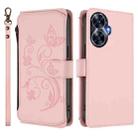 For Realme C55 4G Global / Narzo N55 Butterfly Love Flower Multi-card Zipper Wallet Leather Phone Case(Pink) - 2