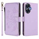 For Realme C55 4G Global / Narzo N55 Butterfly Love Flower Multi-card Zipper Wallet Leather Phone Case(Light Purple) - 2