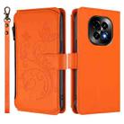 For Realme C63 5G Global Butterfly Love Flower Multi-card Zipper Wallet Leather Phone Case(Orange) - 2