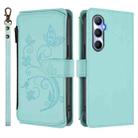 For Realme C65 4G Global Butterfly Love Flower Multi-card Zipper Wallet Leather Phone Case(Mint Green) - 2