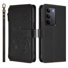 For Realme C75 4G Global / 14x 5G India Butterfly Love Flower Multi-card Zipper Wallet Leather Phone Case(Black) - 2