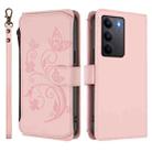 For Realme C75 4G Global / 14x 5G India Butterfly Love Flower Multi-card Zipper Wallet Leather Phone Case(Pink) - 2