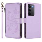 For Realme C75 4G Global / 14x 5G India Butterfly Love Flower Multi-card Zipper Wallet Leather Phone Case(Light Purple) - 2