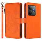 For Realme GT 6 5G / GT 6T 5G Global Butterfly Love Flower Multi-card Zipper Wallet Leather Phone Case(Orange) - 2
