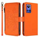For Realme GT Neo 3 Butterfly Love Flower Multi-card Zipper Wallet Leather Phone Case(Orange) - 2