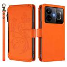 For Realme GT3 5G /  GT Neo 5 240W Butterfly Love Flower Multi-card Zipper Wallet Leather Phone Case(Orange) - 2
