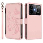 For Realme GT3 5G /  GT Neo 5 240W Butterfly Love Flower Multi-card Zipper Wallet Leather Phone Case(Pink) - 2