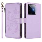 For Realme GT 7 5G India Butterfly Love Flower Multi-card Zipper Wallet Leather Phone Case(Light Purple) - 2