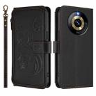 For Realme Narzo 60 Pro Butterfly Love Flower Multi-card Zipper Wallet Leather Phone Case(Black) - 2