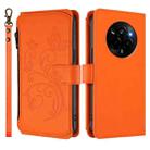 For Realme Narzo 80 Pro  Butterfly Love Flower Multi-card Zipper Wallet Leather Phone Case(Orange) - 2