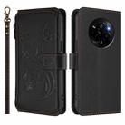 For Realme Narzo 80 Pro  Butterfly Love Flower Multi-card Zipper Wallet Leather Phone Case(Black) - 2